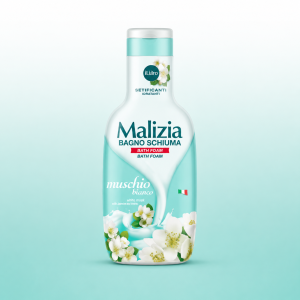 SỮA TẮM MALIZIA XẠ HƯƠNG TRẮNG - KHÁNG KHUẨN & SĂN CHẮC MALIZIA BAGNO SCHIUMA MUSCHIO BIANCO con ANTIBATTERICO 1000ML