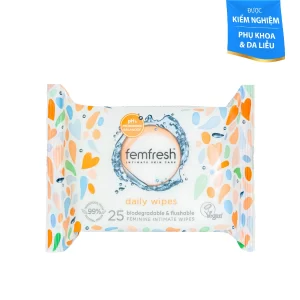 Khăn ướt vệ sinh vùng kín cao cấp hằng ngày Femfresh Intimate Skincare Daily Wipes 25 tờ