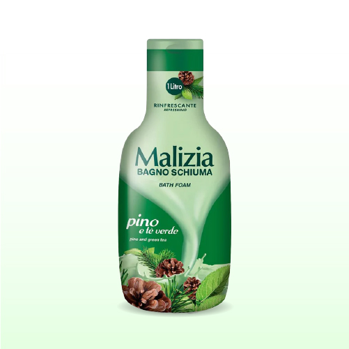 SỮA TẮM MALIZIA TRÀ XANH THÔNG ĐỎ - KHÁNG KHUẨN & THANH LỌC  MALIZIA BAGNO SCHIUMA PINO E TÈ VERDE 1000ML